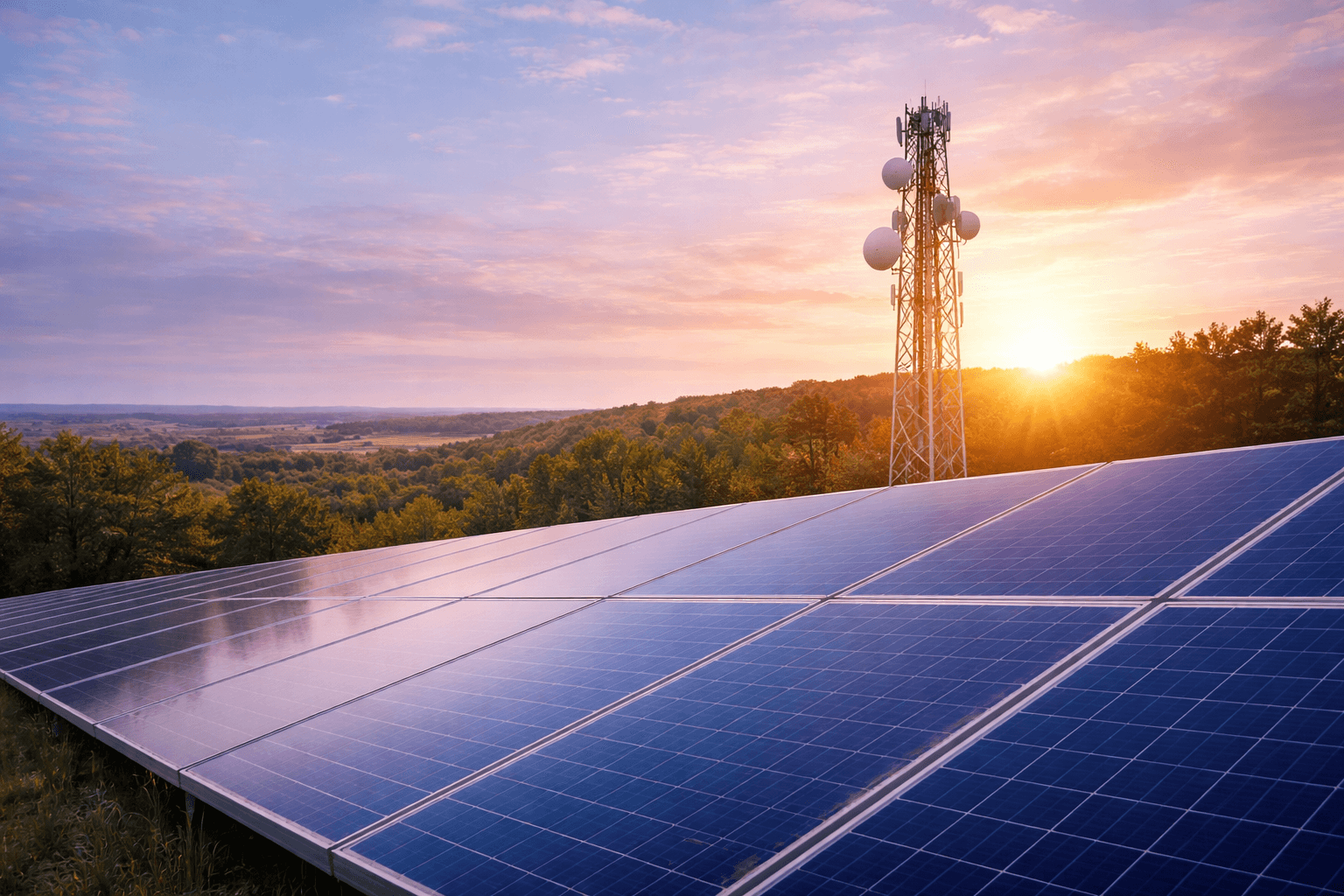 Infrastructure télécom et énergie solaire